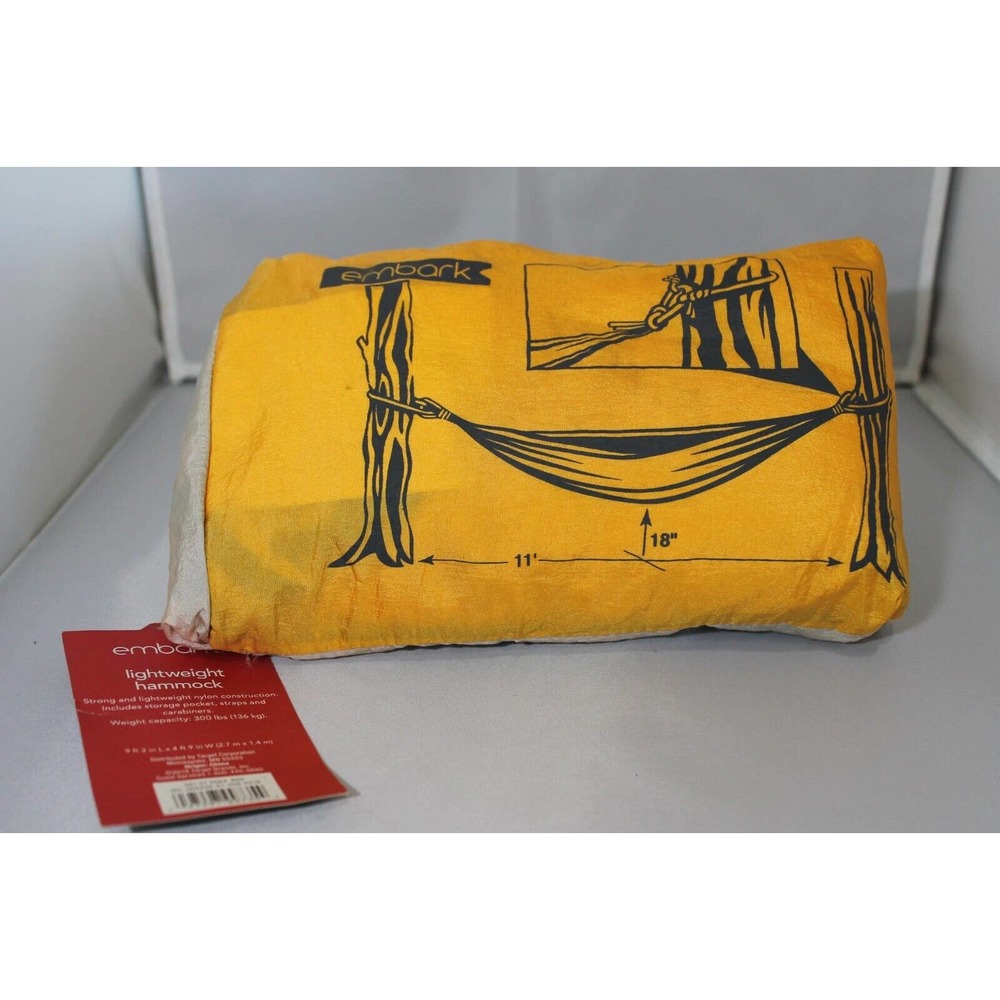 EMBARK Lightweight Orange 300 LB CAPACITY HAMMOCK